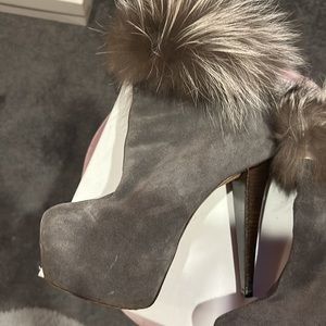 Alice & Olivia Fox Fur Booties